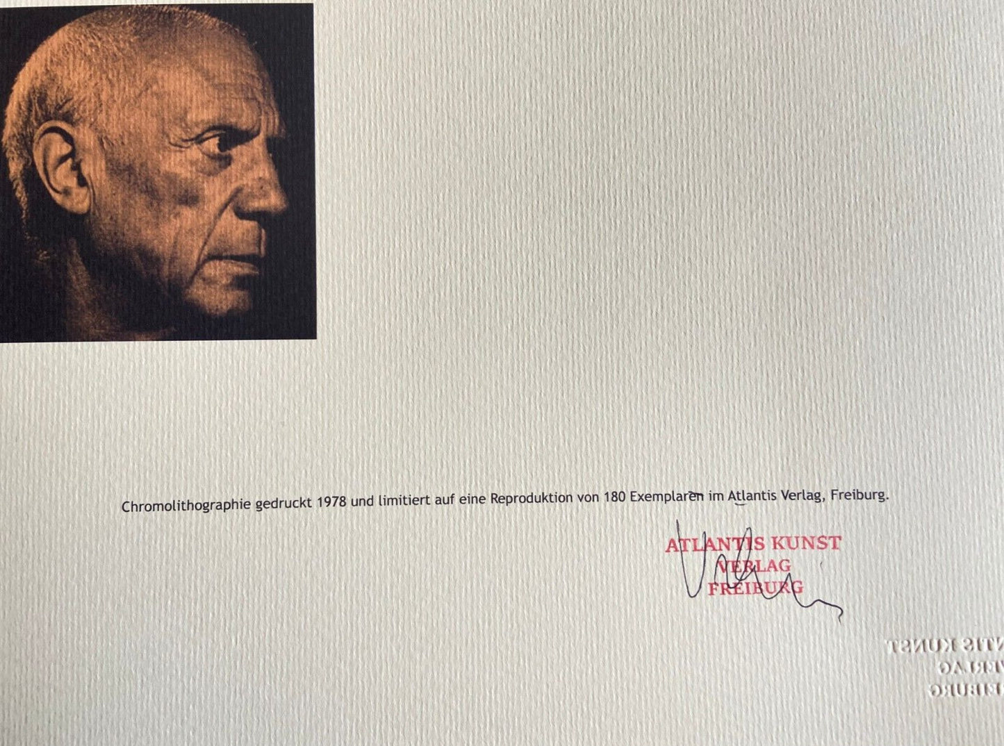 Pablo Picasso Lithograph Handmade Coa Signed In