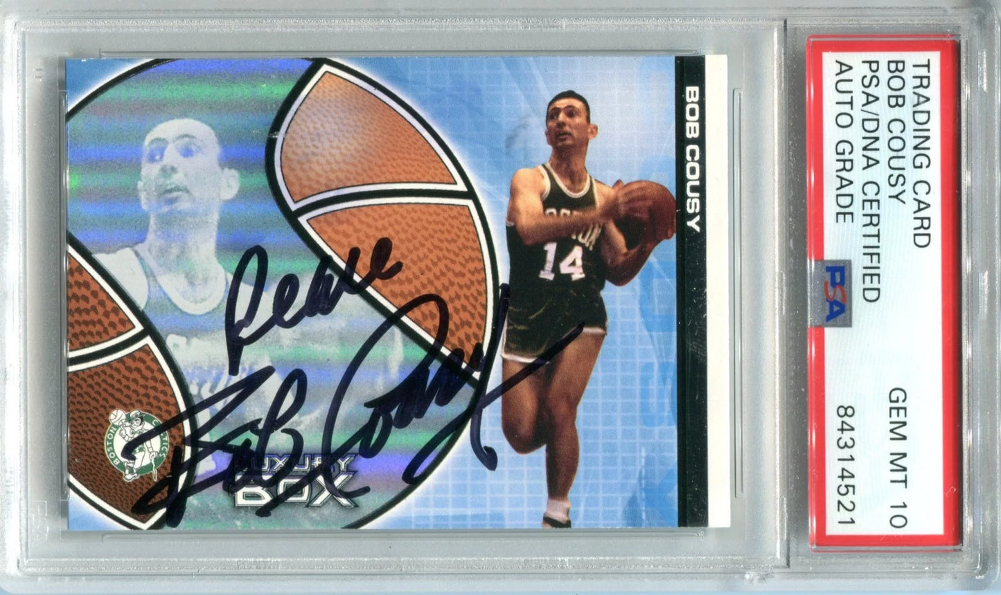 Bob Cousy Autographed 2005 Topps Luxury Box Card (Bvg)