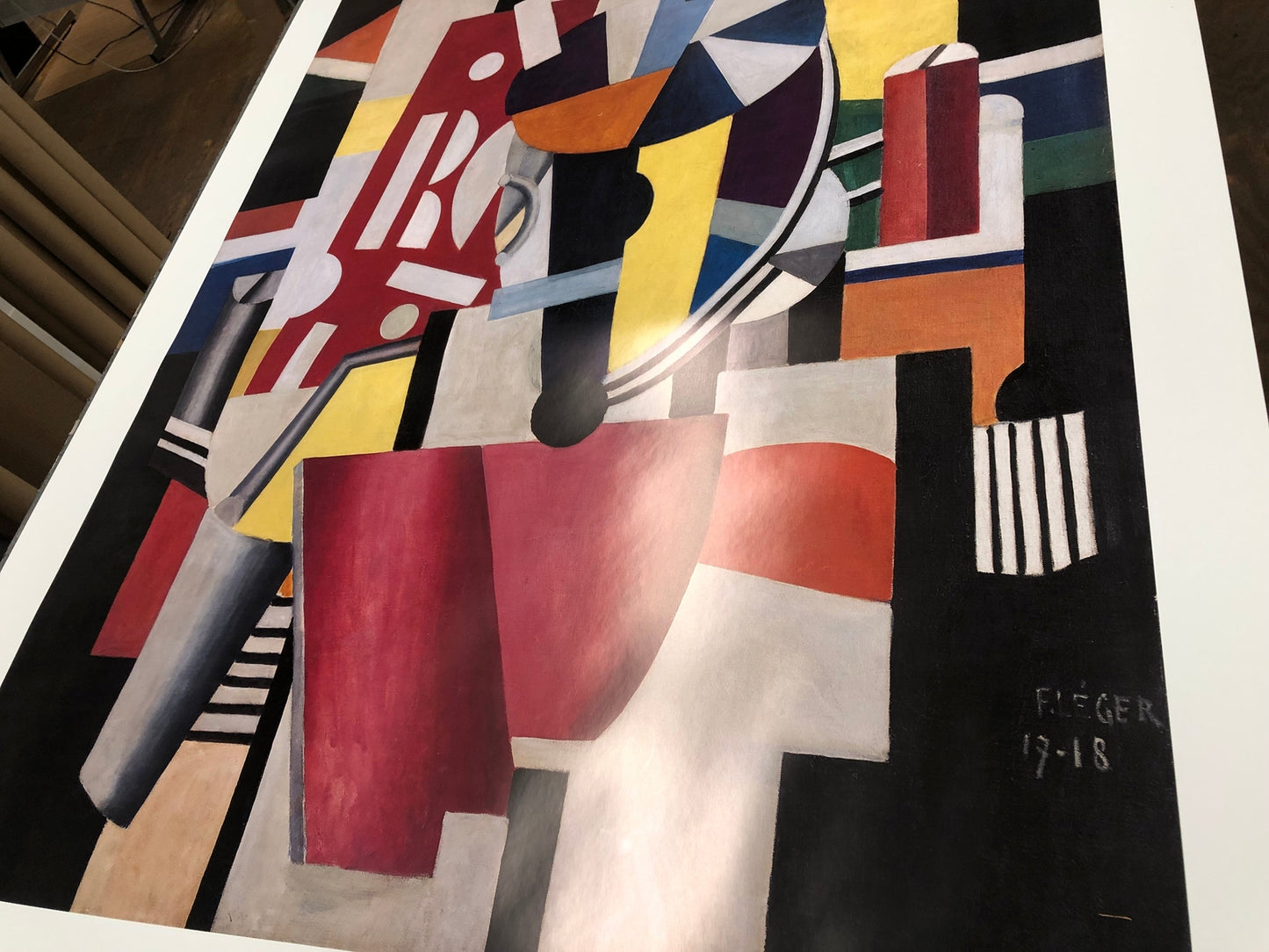 M FERNAND LEGER Composition (The Typographer) 78" x 47.75" Poster 2014 Modernism