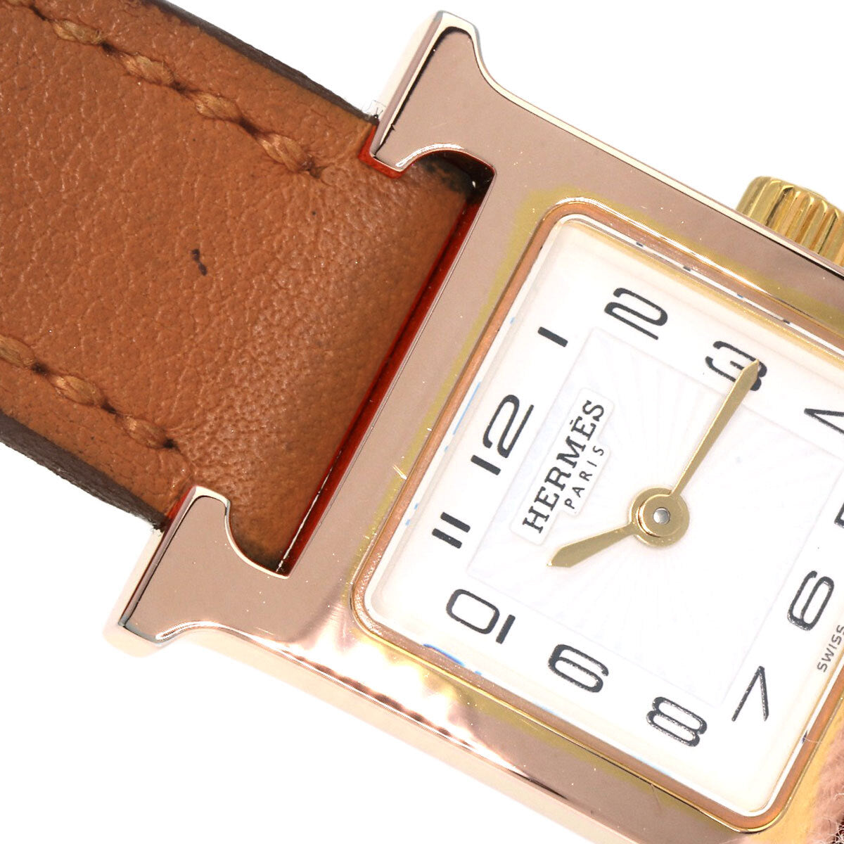 Hermes H Watch Mini Watches Hh1.101 Pgp/Leather