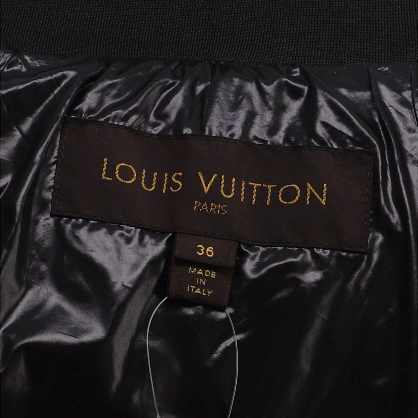 Louis Vuitton Women'S Long Zip Coat Quilted Nylon And Wool Blend With Down