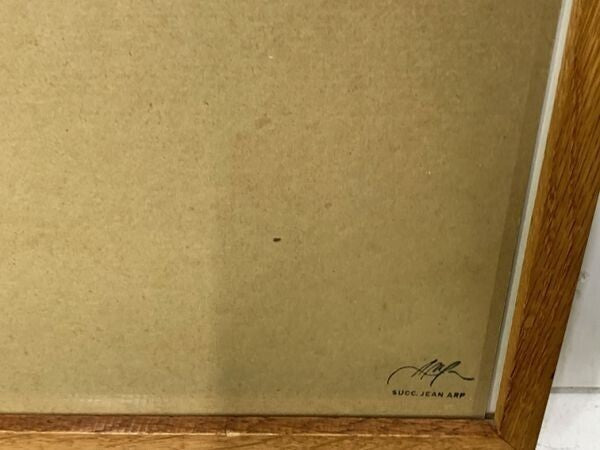 Jean Arp Silk Screen Print Femme Collage Limited To 150 Cardboard 1970