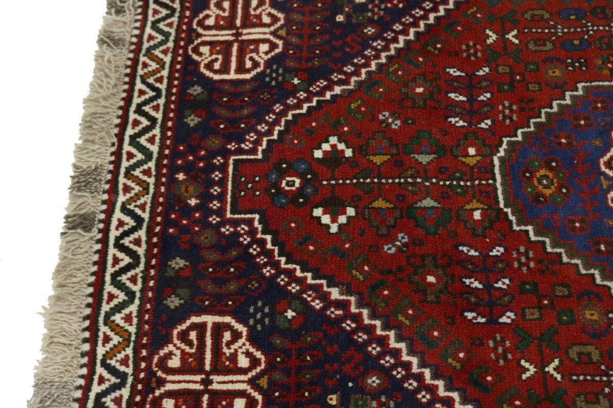 Hand-Knotted Vintage Tribal Wool Area Rug Small