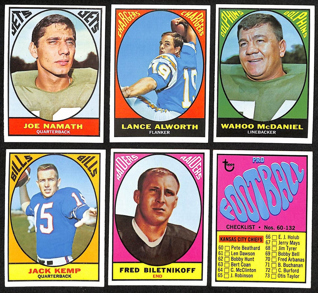 1967 Topps Football Card Complete Set (1-132)