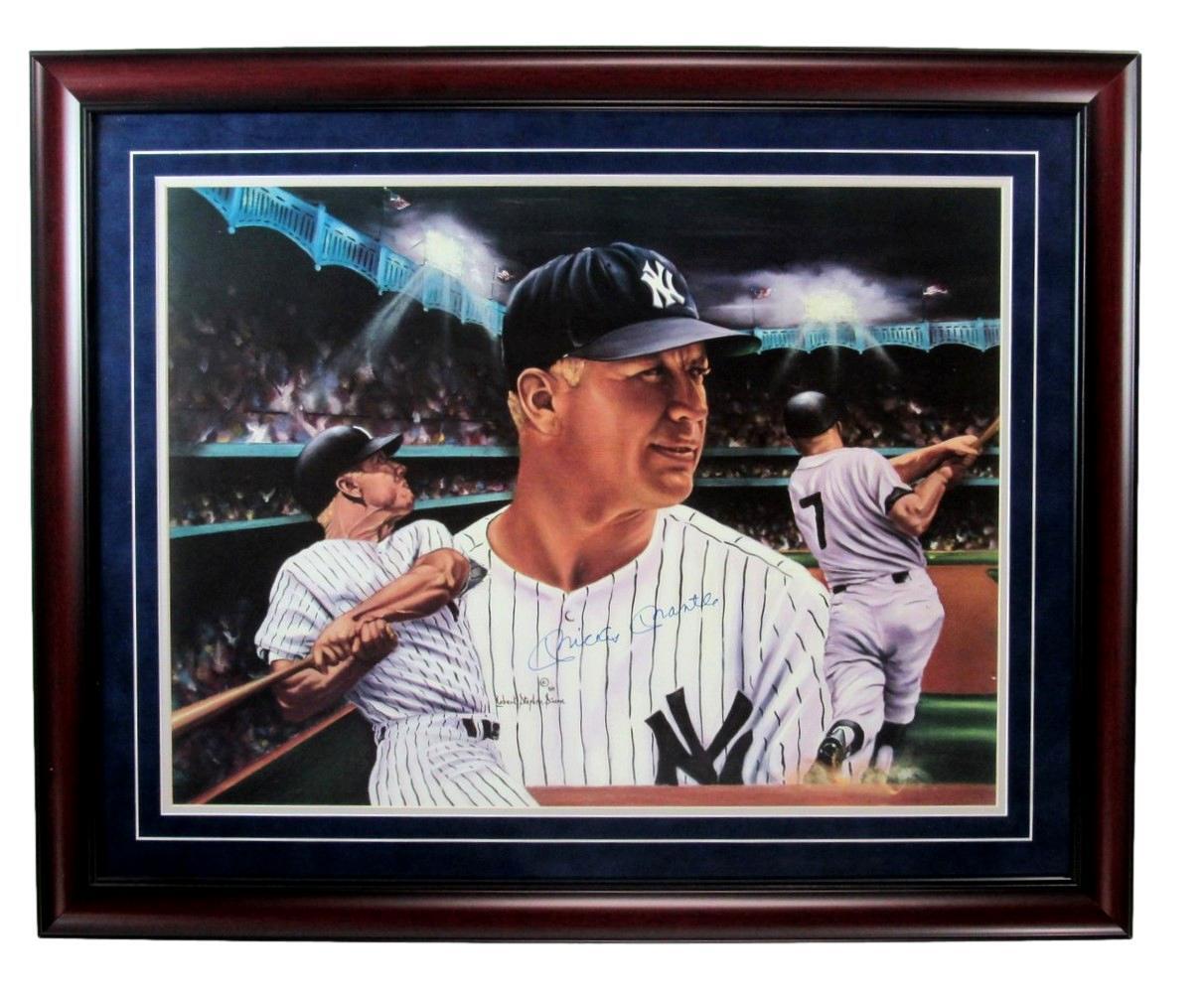 Mickey Mantle Hof Signed 16X20 Photo New York