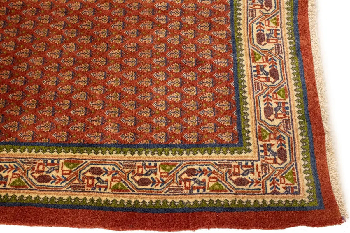 Vintage Oriental Runner Rug Allover Floral Design