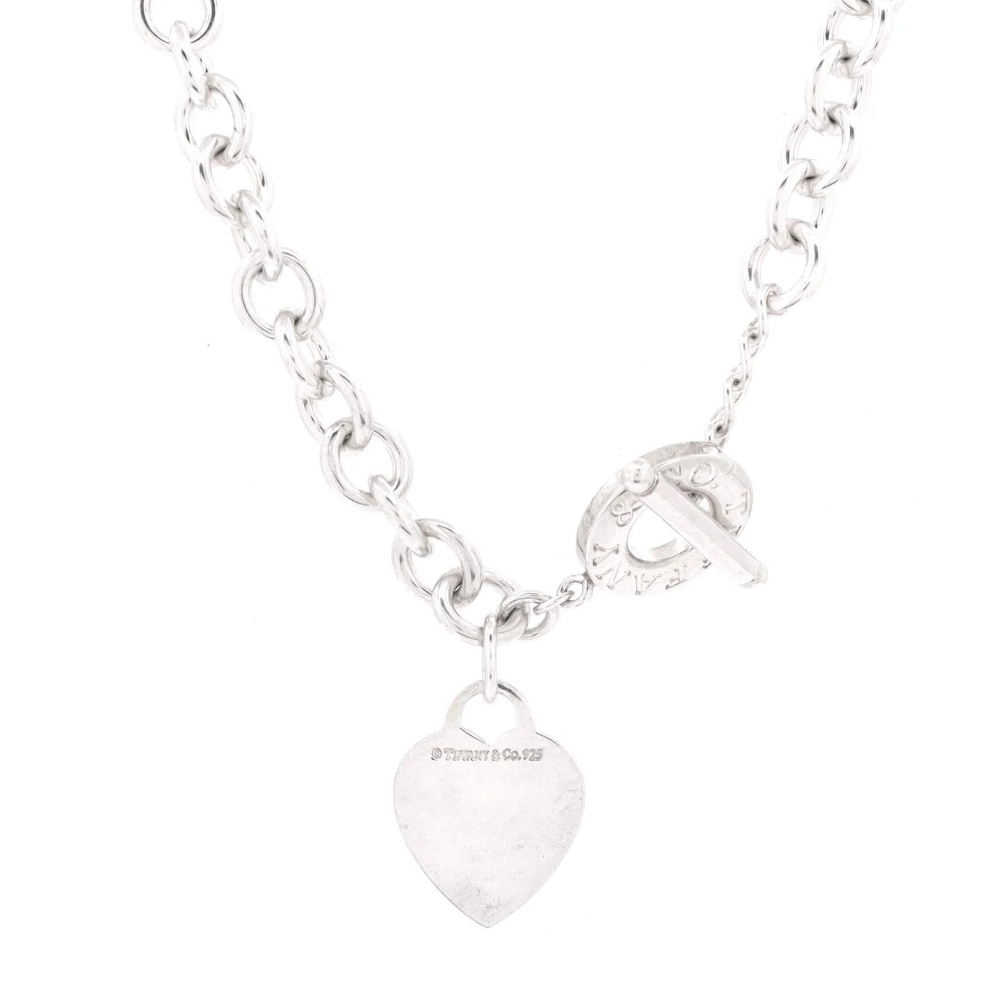 Tiffany & Co. Heart Tag Toggle Chain Necklace Sterling Silver