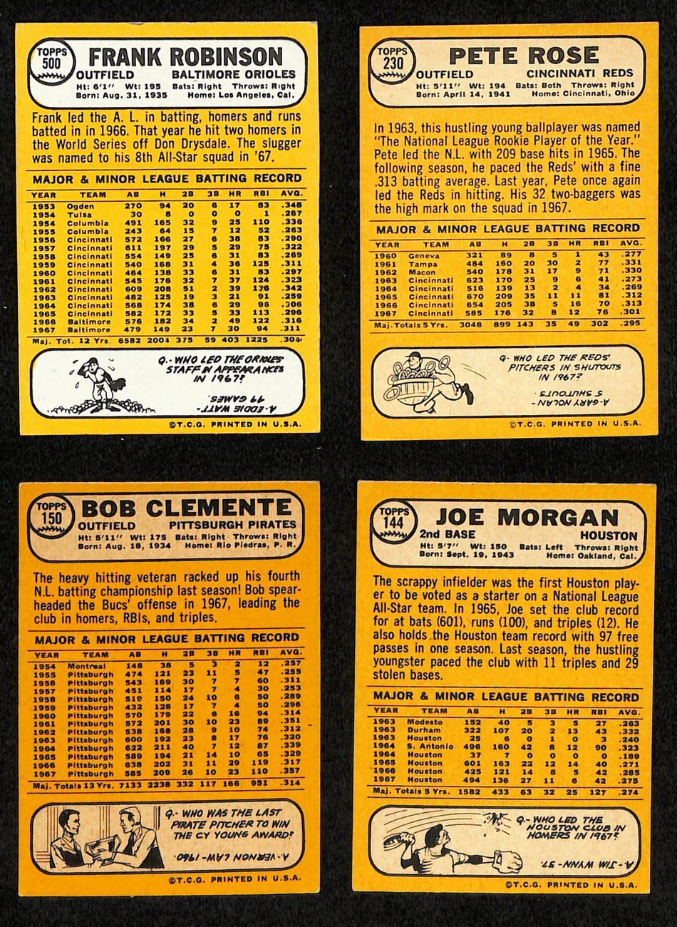 1968 Topps Baseball Card Complete Set (1-598)