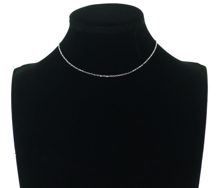 Mikimoto Cable Chain Necklace 41Cm 18K 750 White Gold