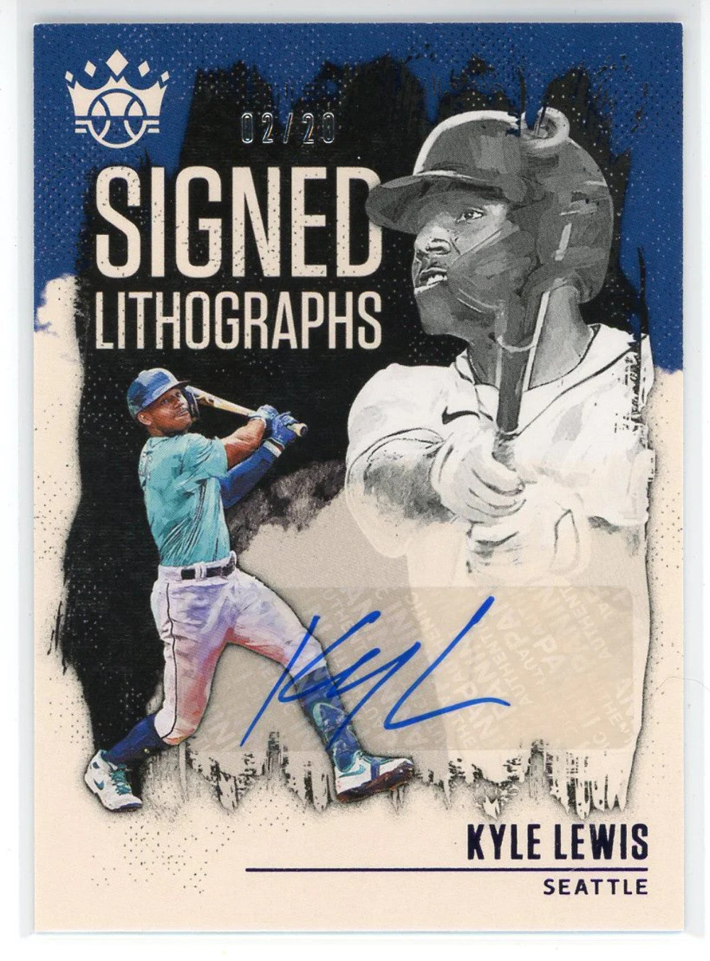 Kyle Lewis Autographed 2021 Panini Diamond Kings