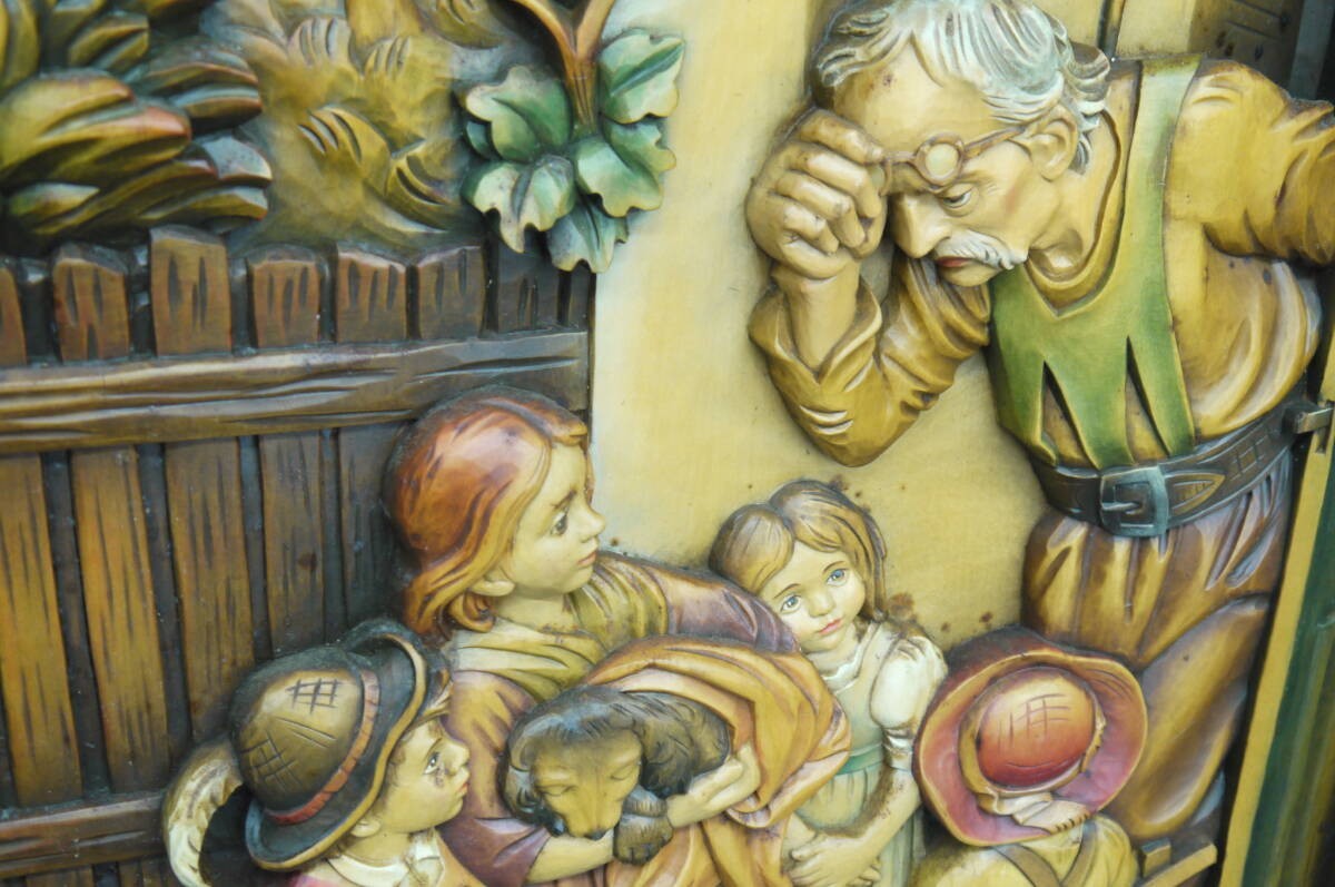 Anri Wood Carving Wall Plaque Franz Von Defregger Relief Italy Handcrafted