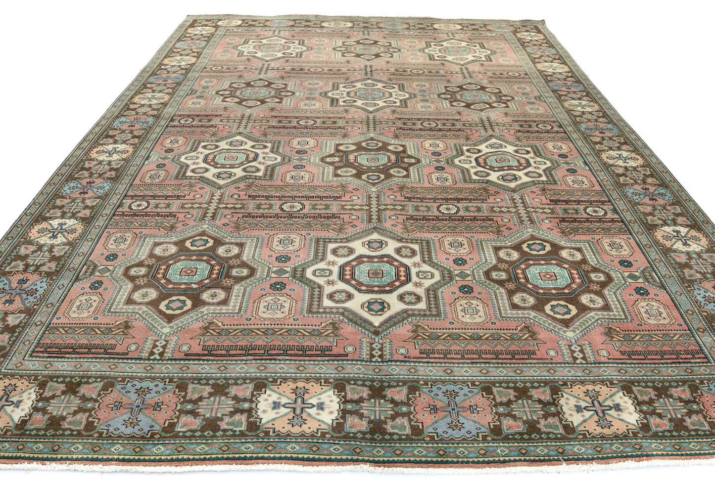Antique Distressed Oriental Rug 10X13 Ft Rare