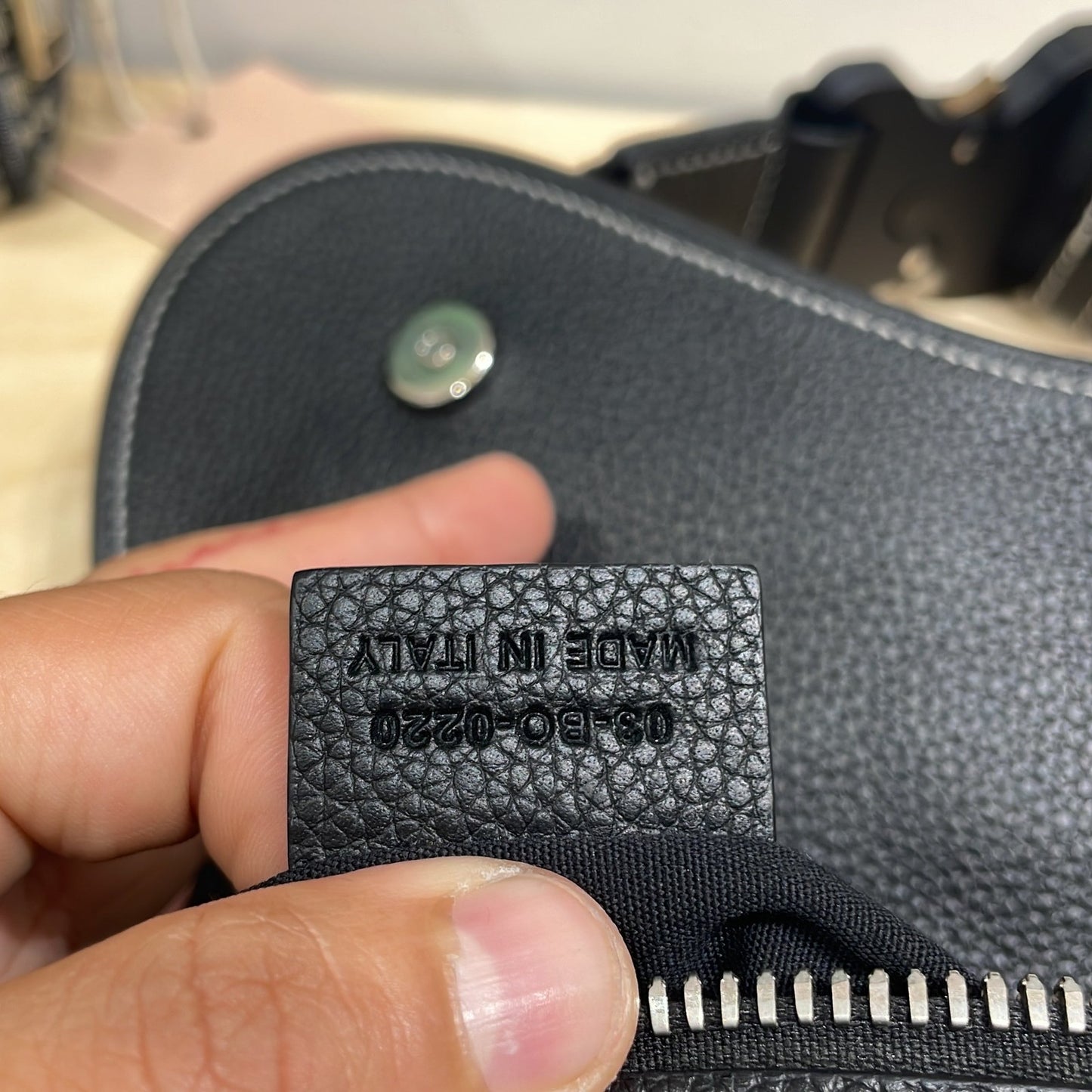 Christian Dior Shawn Stussy Saddle Crossbody Bag Leather With Applique