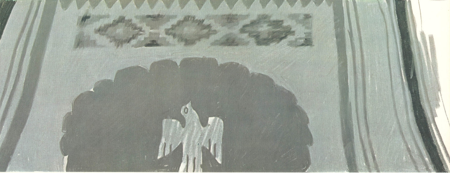 David Hockney Corbusier Chair And Rug (Sm) " Poster Pop Art Gray