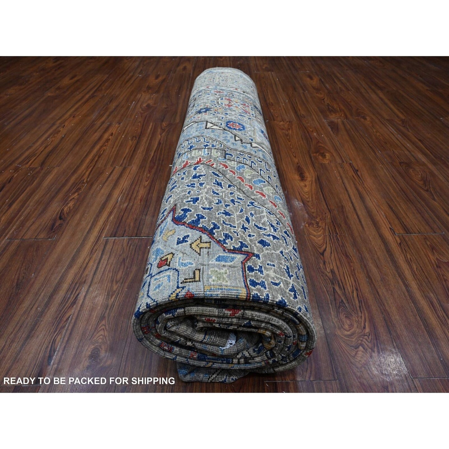 10'X14'3" Gray 14Th Century Mamluk Dynasty Hand Knotted Wool Oriental Rug