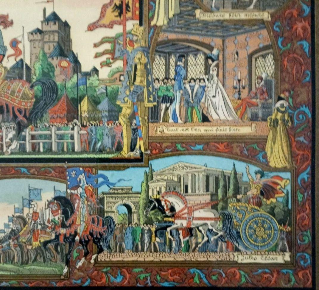 Jean Gradassi Signed Print Shakespeare Tournament