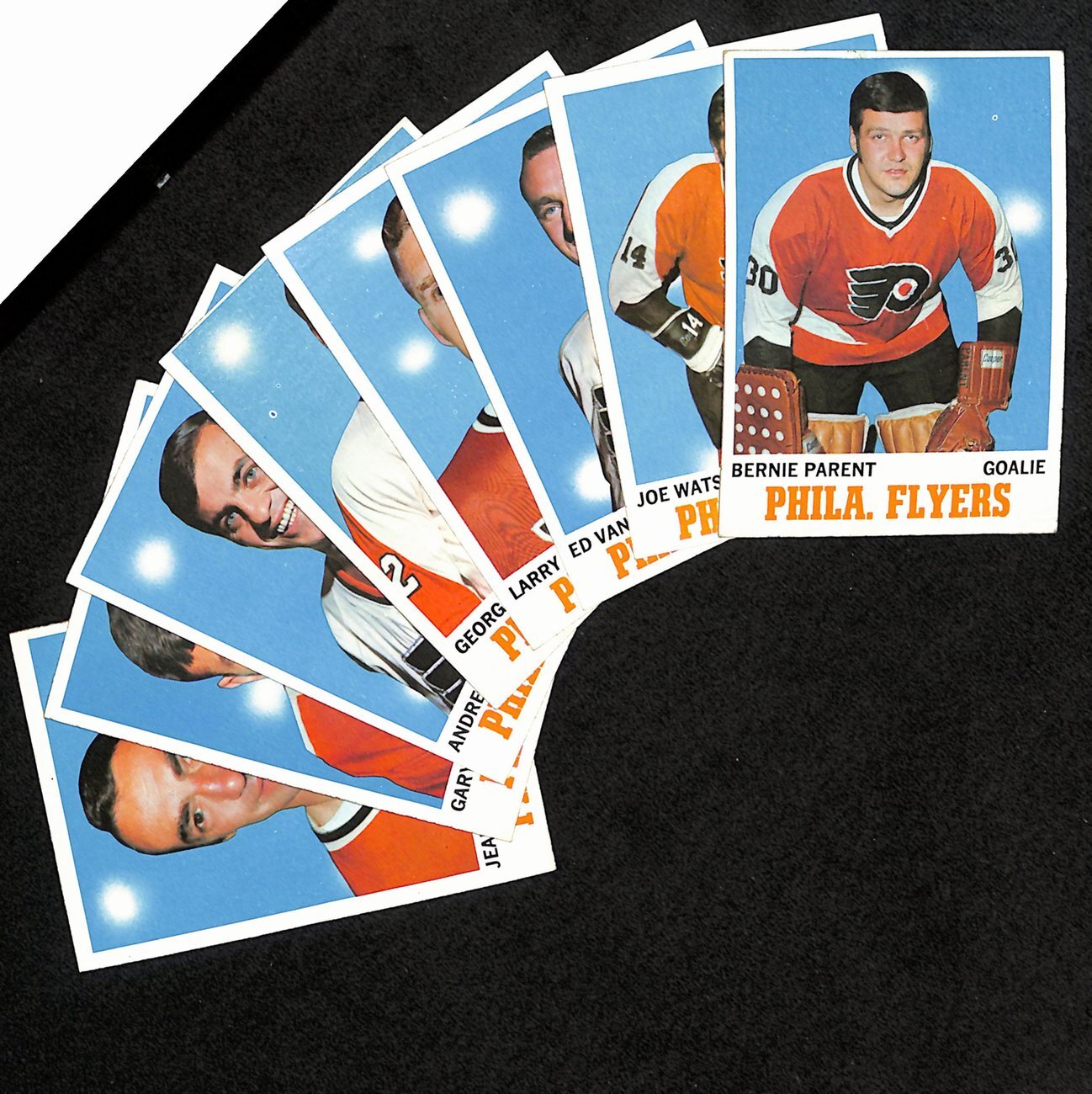 1970-71 Topps Hockey Philadelphia Flyers Complete Team Set (8/8) Cards 189198