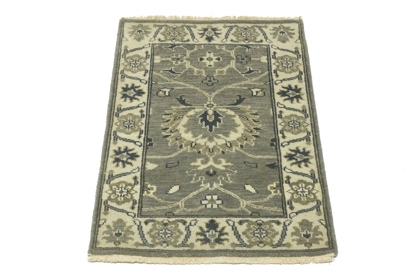 2X3 Ft Handmade Oushak Chobi Peshawar Oriental