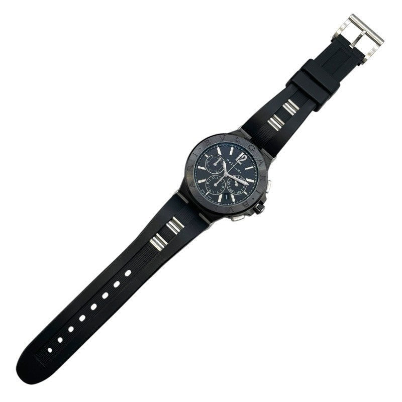 Bvlgari Diagono Ultranero Dg42Bbscvdch Ss/Ceramic