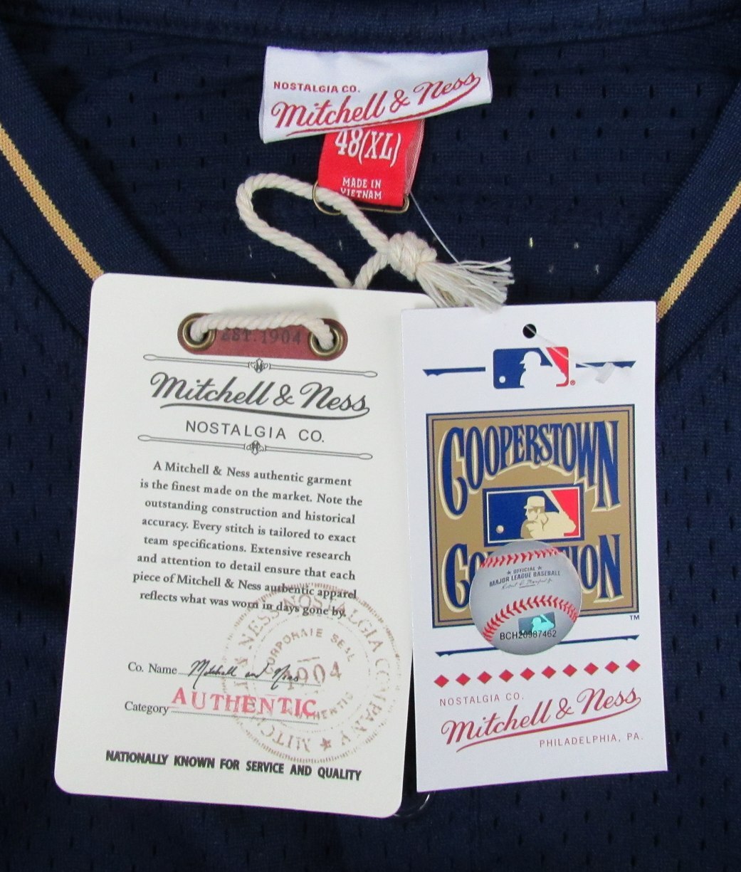 Jeff Bagwell Hof Autographed Mitchell & Ness Blue