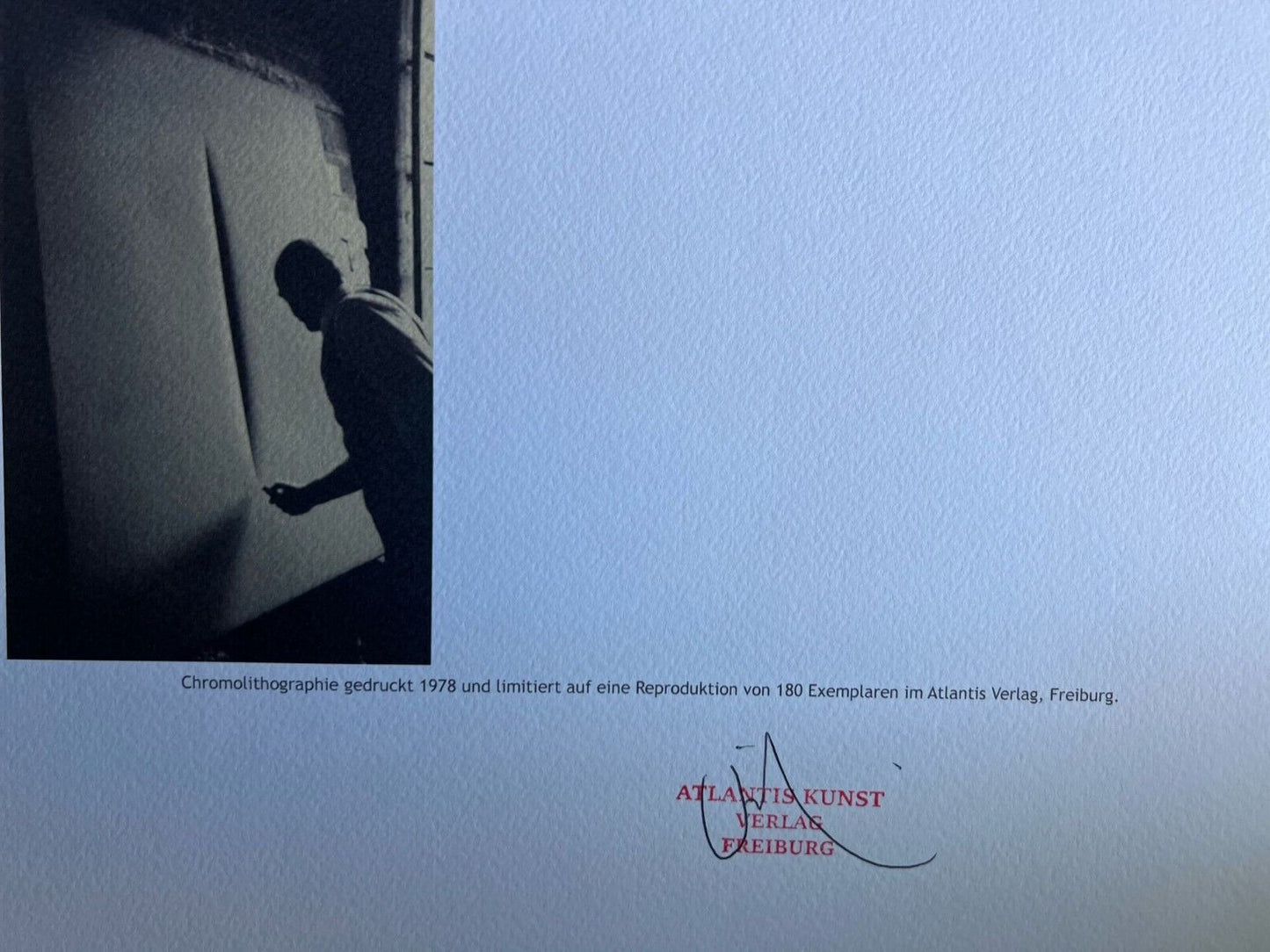 Lucio Fontana Lithograph Coa Signed With Pen