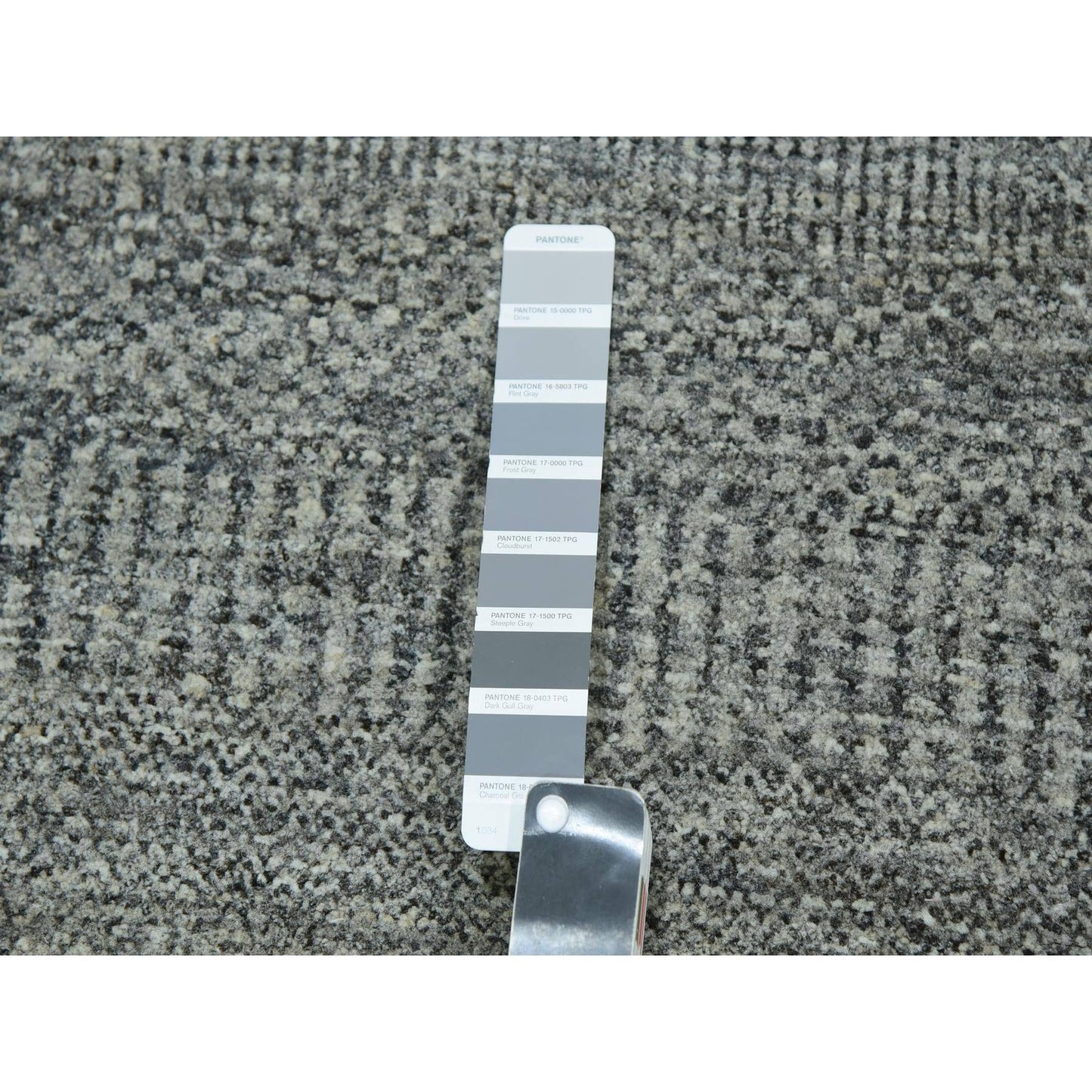 10'X10' Grandma Gray Undyed Modern Grass Hand Knotted Wool Oriental Rug