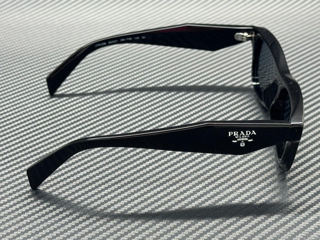 PRADA PR C06S 16K70B Black Dark Grey Women's 50 mm Sunglasses