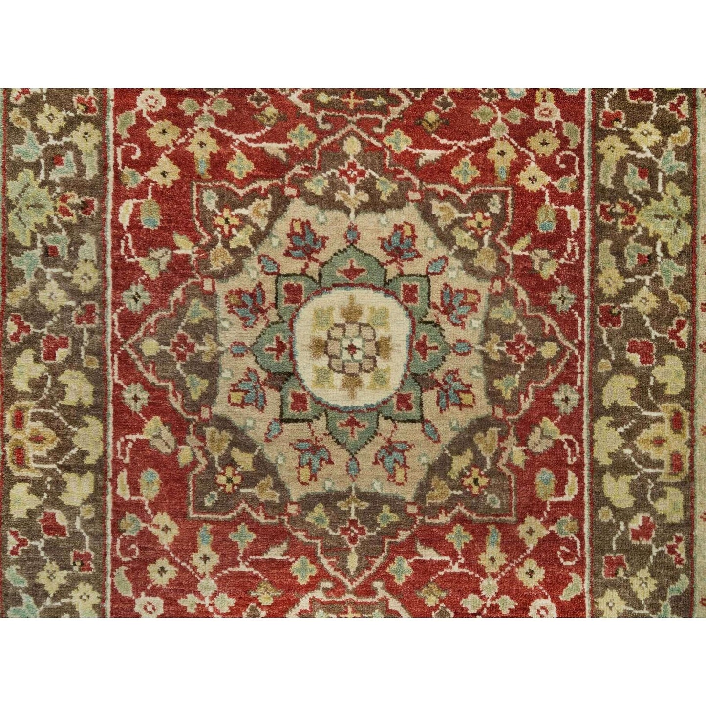 2'6"X10'1" Upsdell Red Haji Jalili Design Hand Knotted Wool Runner Rug