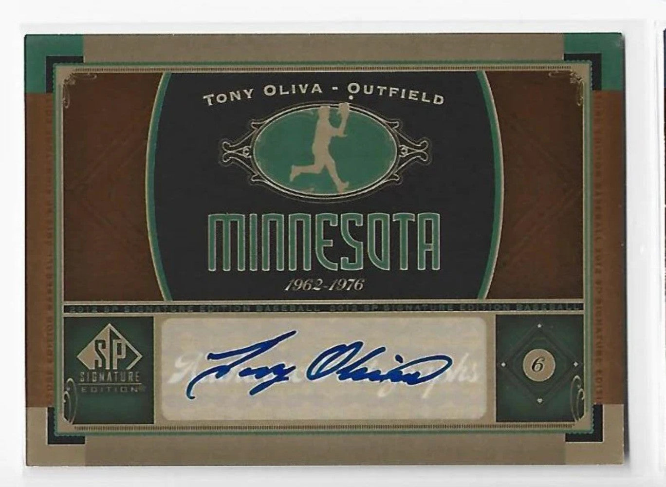 Tony Oliva 2012 Upper Deck Sp Signature Edition #Mekpb Autograph Card
