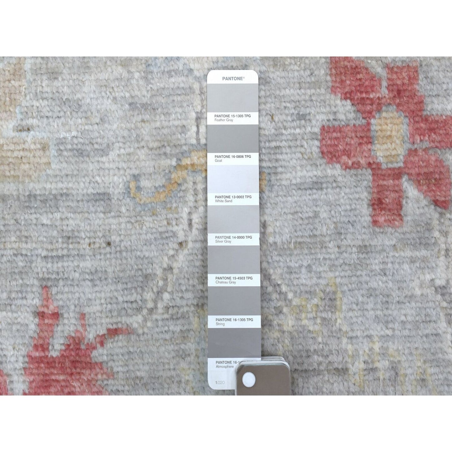3'X13'5" Angora Oushaks Hand Knotted Soft Wool Gray Runner Rug