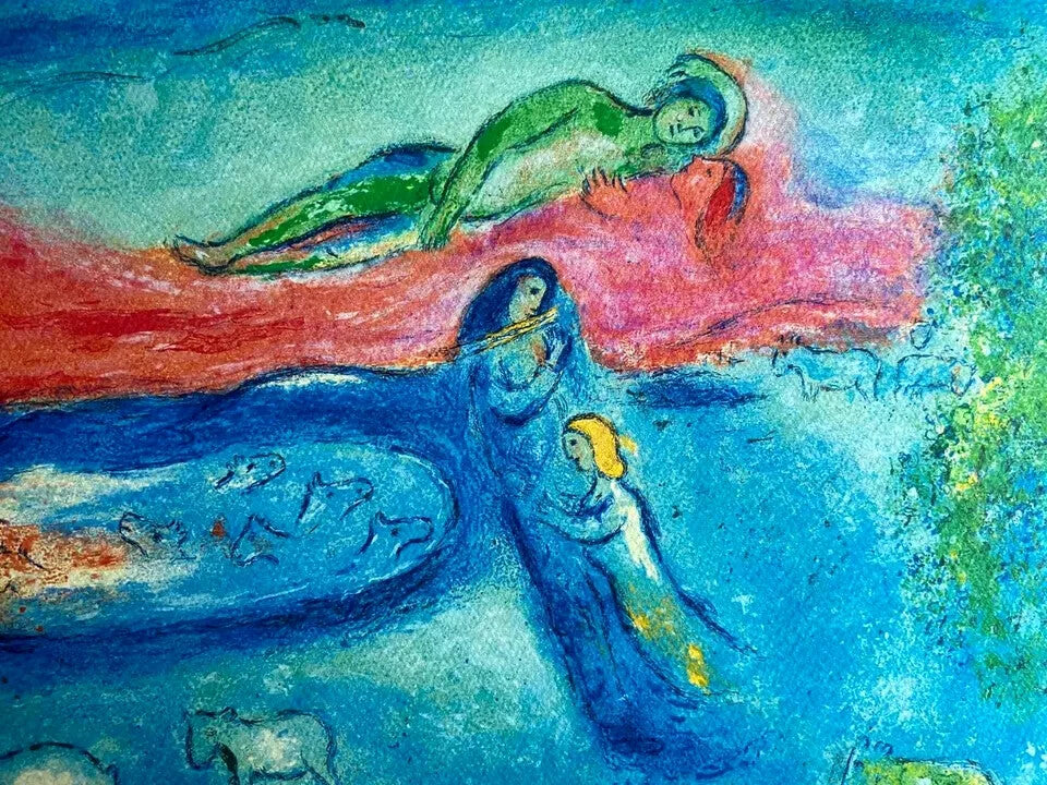 Marc Chagall Lithograph Coa Original Hand