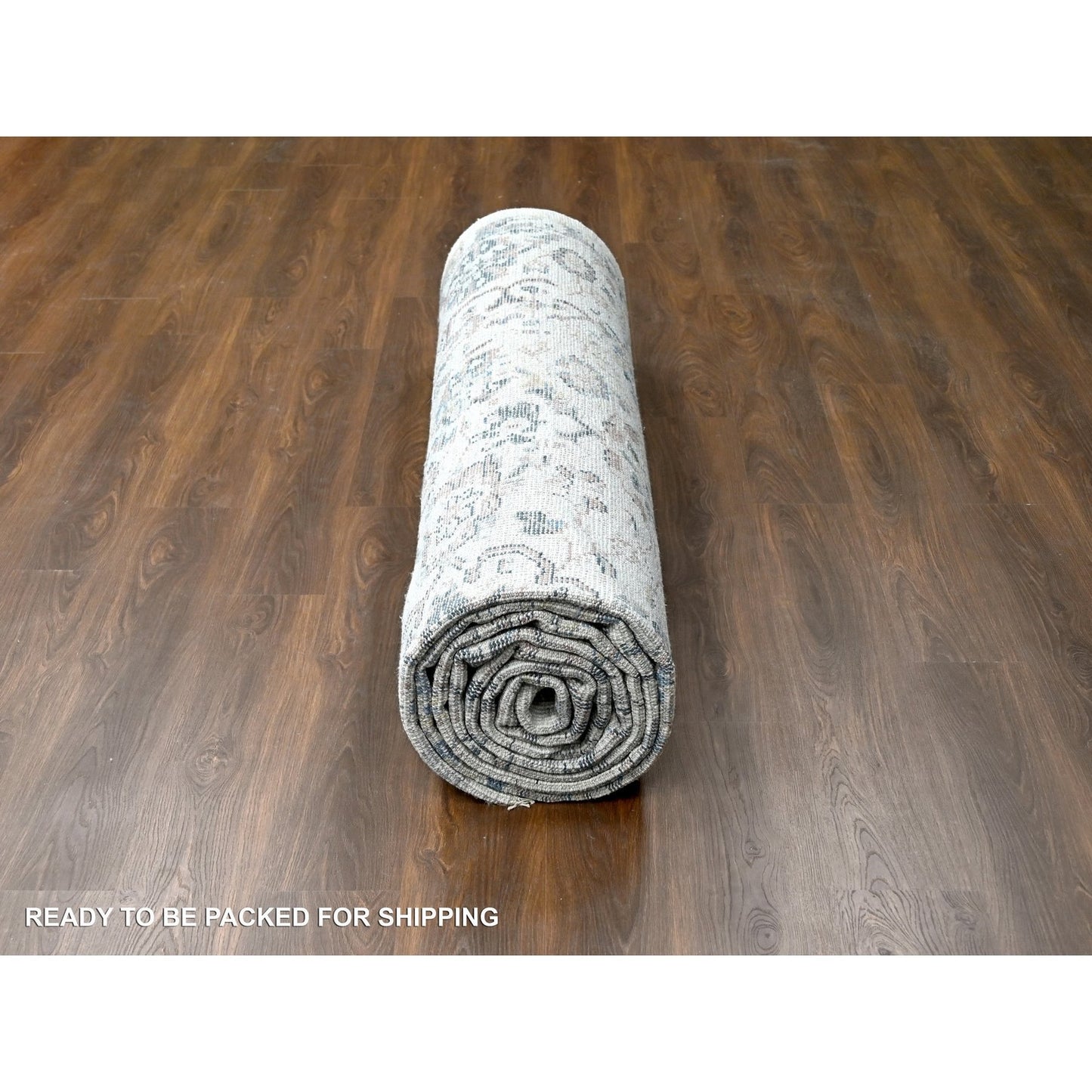 11'10"X17'8" Ivory Mahal Design 100% Wool Hand Knotted Oriental Rug