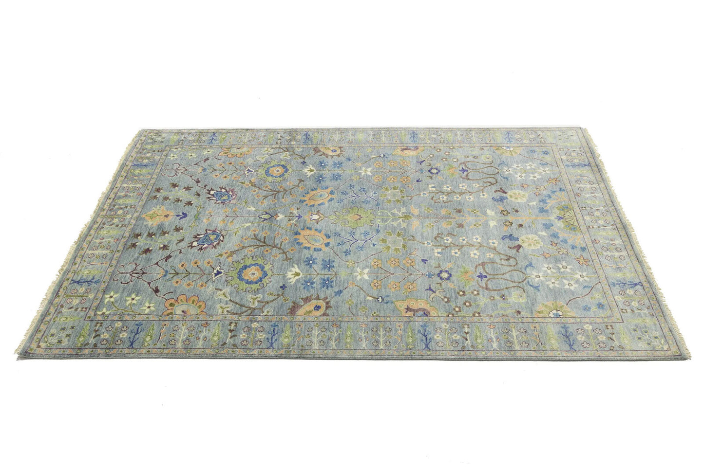 Handmade Tree of Life Oushak Chobi Oriental Rug