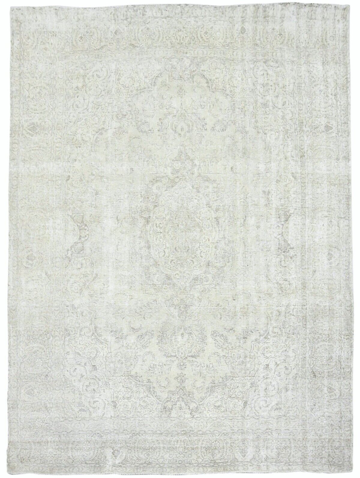 Distressed Vintage Oriental Rug Floral Dining
