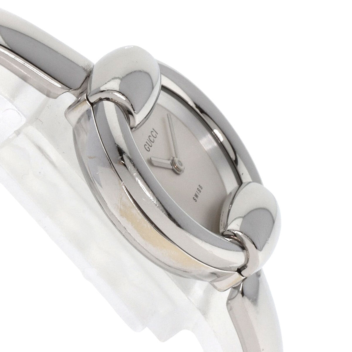 Gucci Round Face Bangle Watches 1400L Stainless Steel/Stainless Steel Ladies