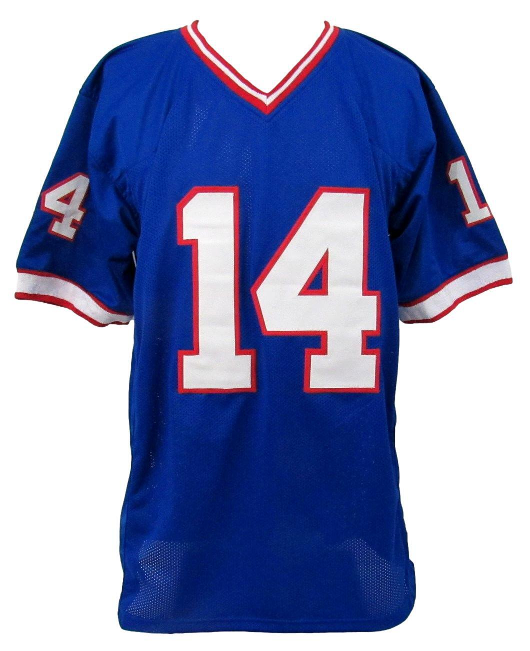 Frank Reich Signed/Autographed Bills Custom Football Jersey Jsa 160010