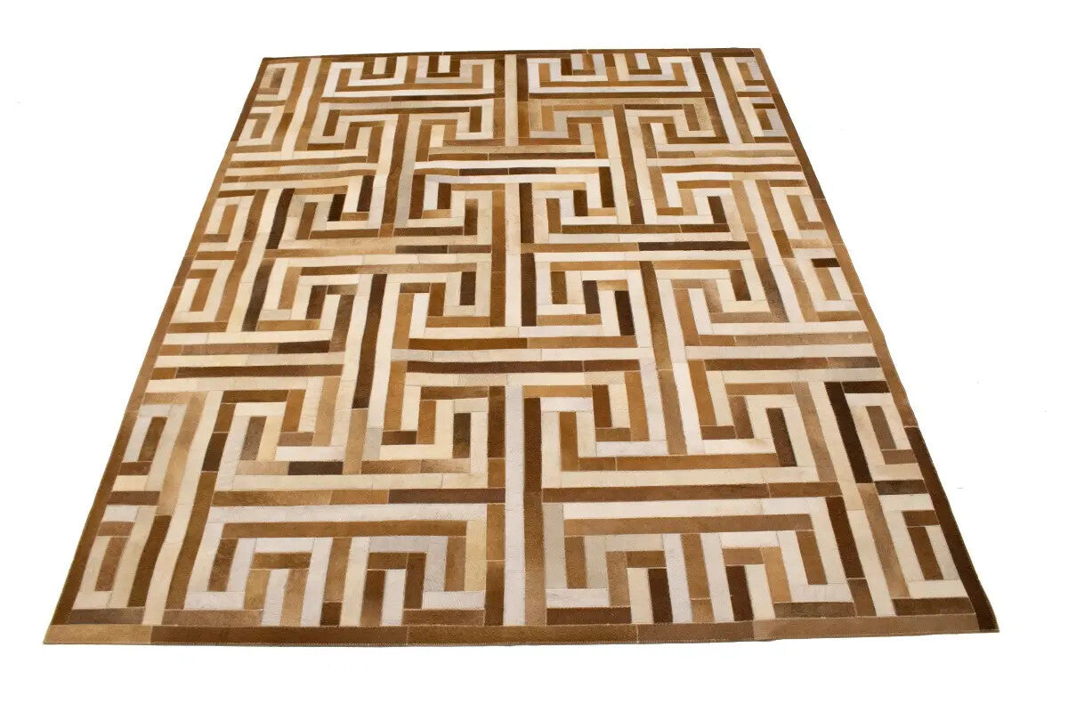 Contemporary Brown Cowhide Rug Large Modern