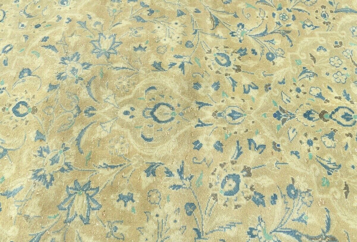 10X13 Ft Antique Stone-Washed Oriental Rug Floral