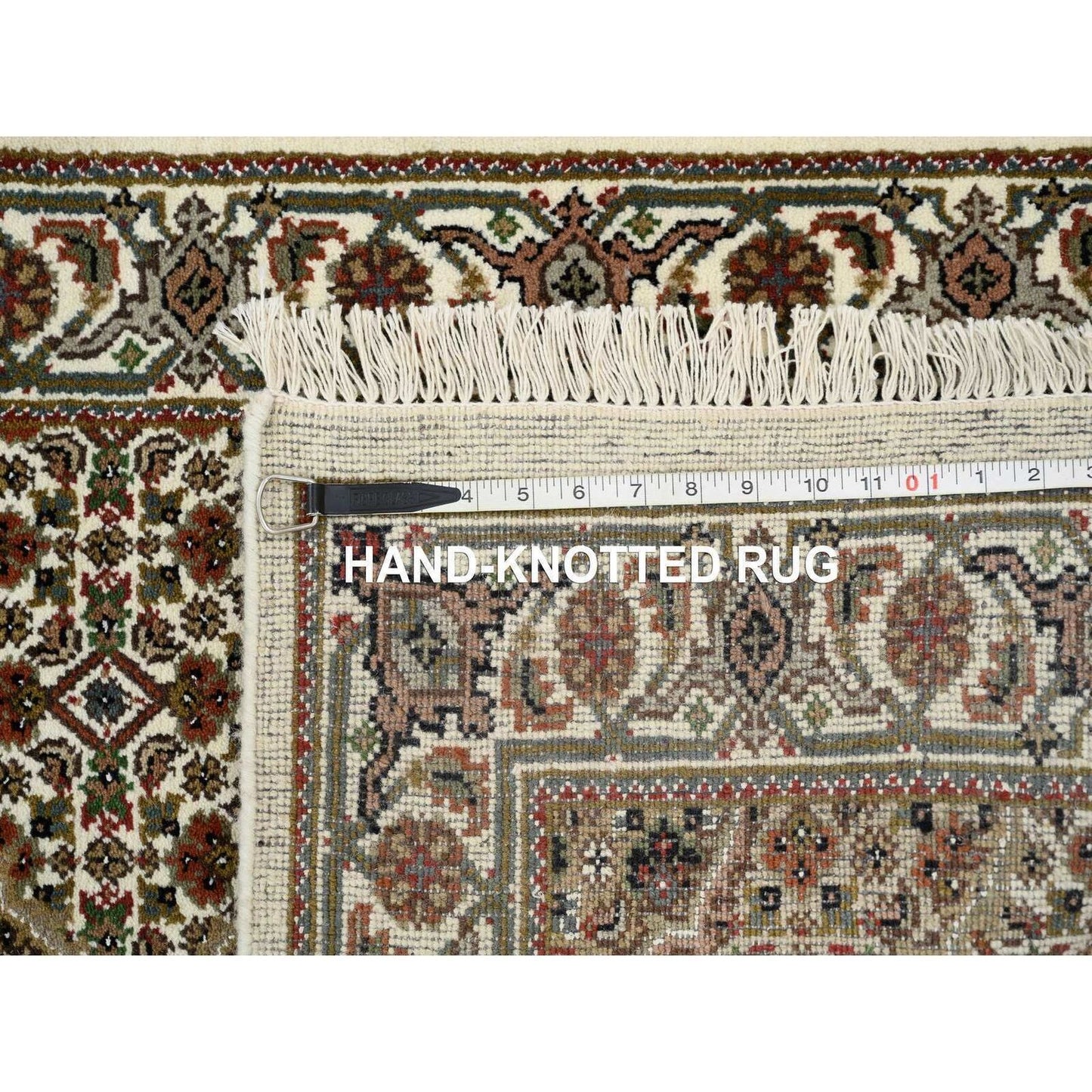 2'6"X18' Ivory Tebraz Mahi 175 Kpsi Wool Hand Knotted Xl Runner Rug