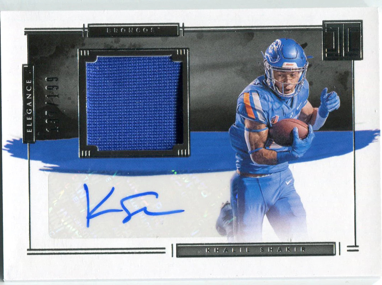 Khalil Shakir 2022 Panini Chronicles Draft Picks Impeccable Autographed Relic Ro
