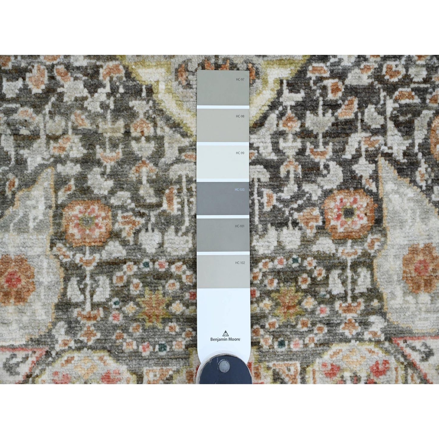 6'1"X9' Brown 14Th Century Mamluk Dynasty Pattern Hand Knotted Wool Rug