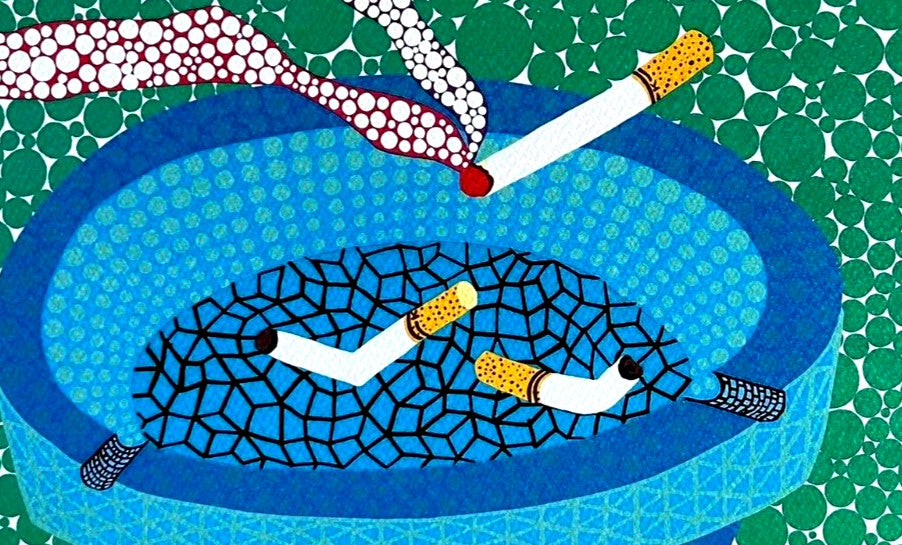 Yayoi Kusama Lithograph "Ashtray" Hand Numbered