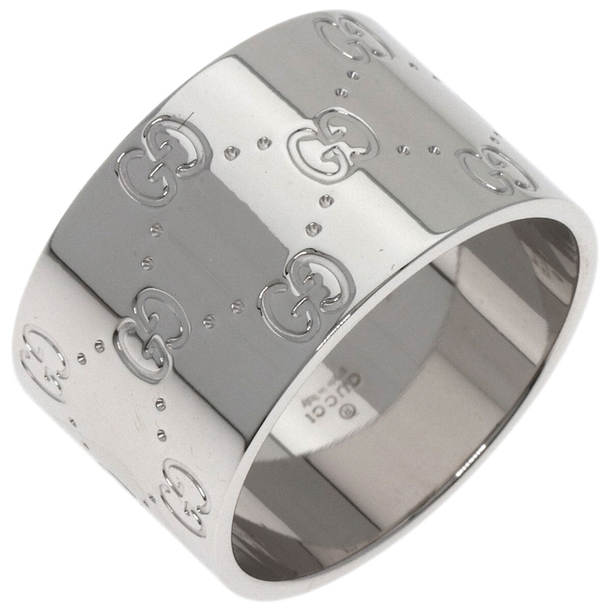 Gucci Ring Icon Wide # 25 K18 White Gold