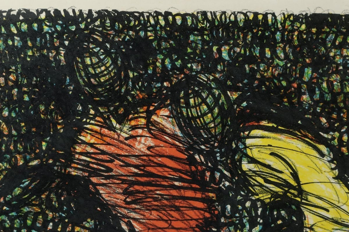 Jos Zaragoza (Brazil) Signed Original Lithograph Soccer 47/50 Sports Art Framed