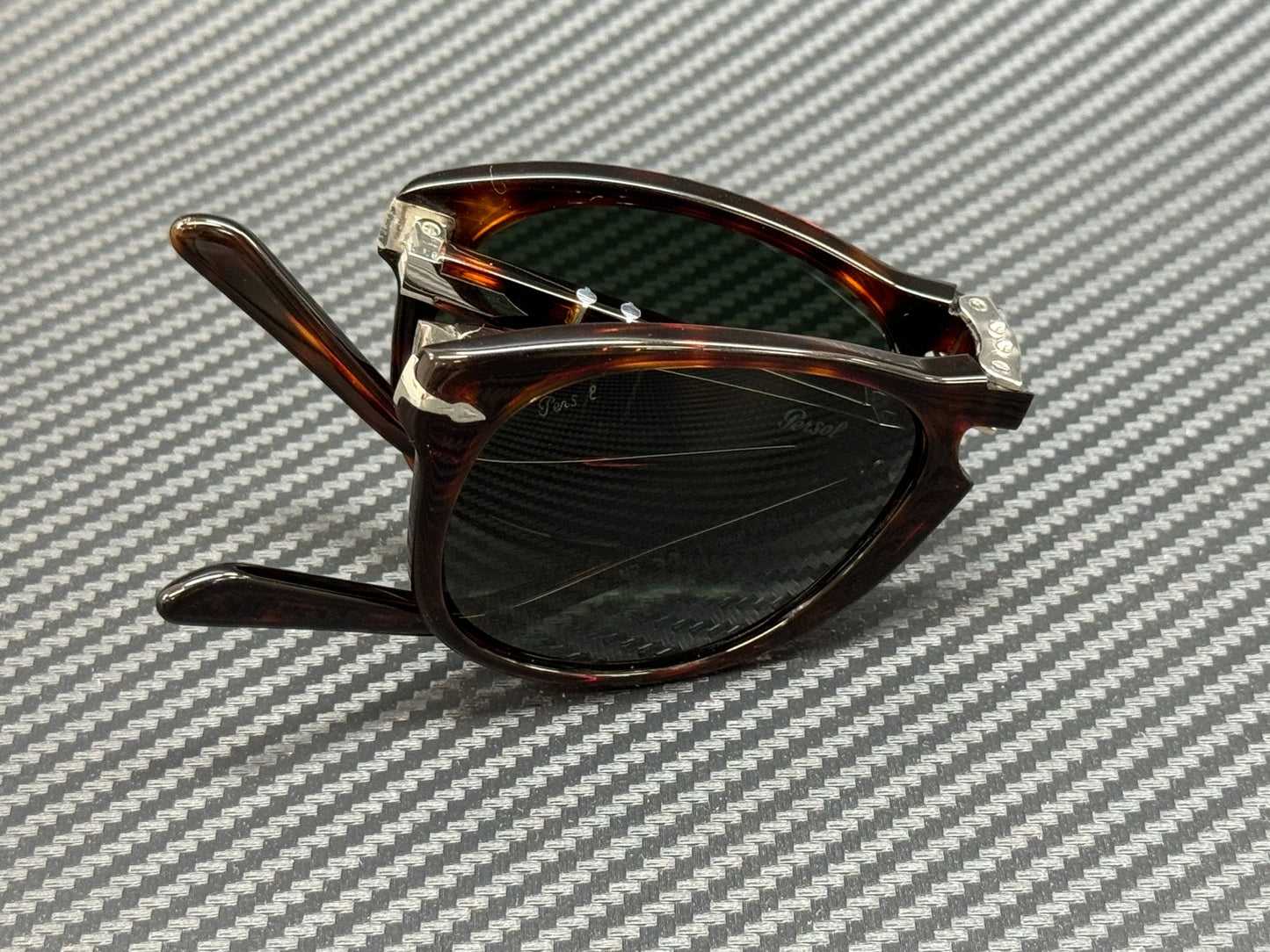 Persol Po0714 24 31 Havana Green Square Men'S