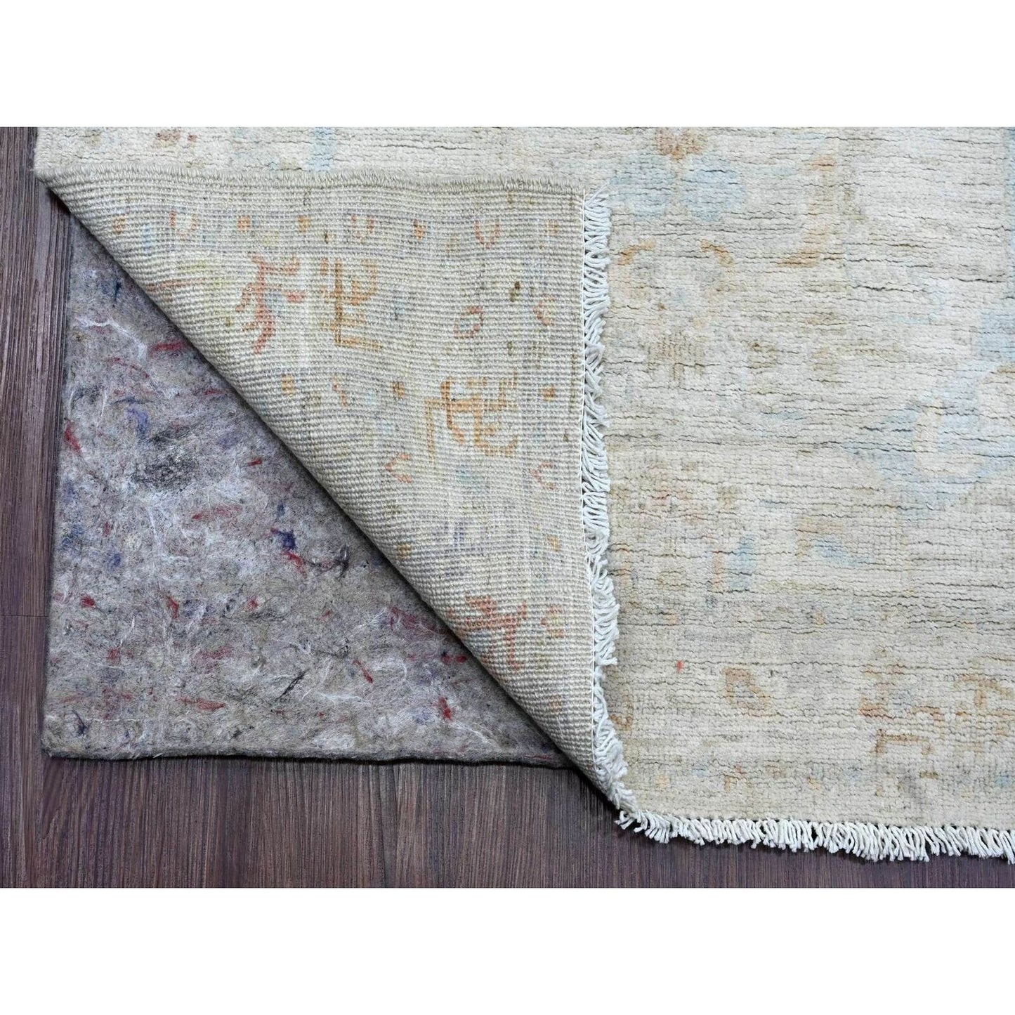 2'6"X11'7" Gray Oushak With Dragon Design Wool Hand Knotted Runner Rug