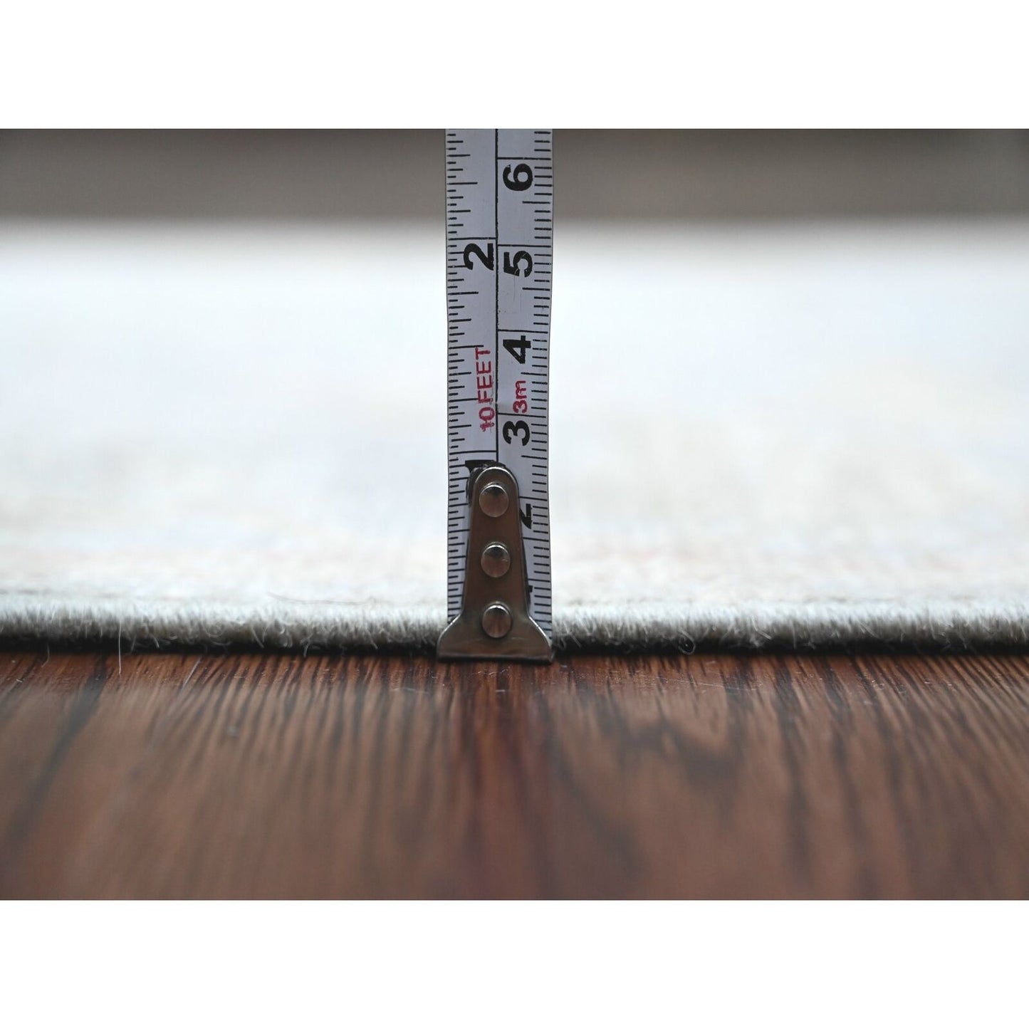 2'8"X24'9" Blue Angora Oushak Leaf Design Wool Hand Knotted Runner Rug