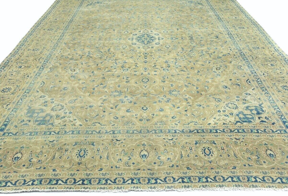 10X13 Ft Antique Stone-Washed Oriental Rug Floral