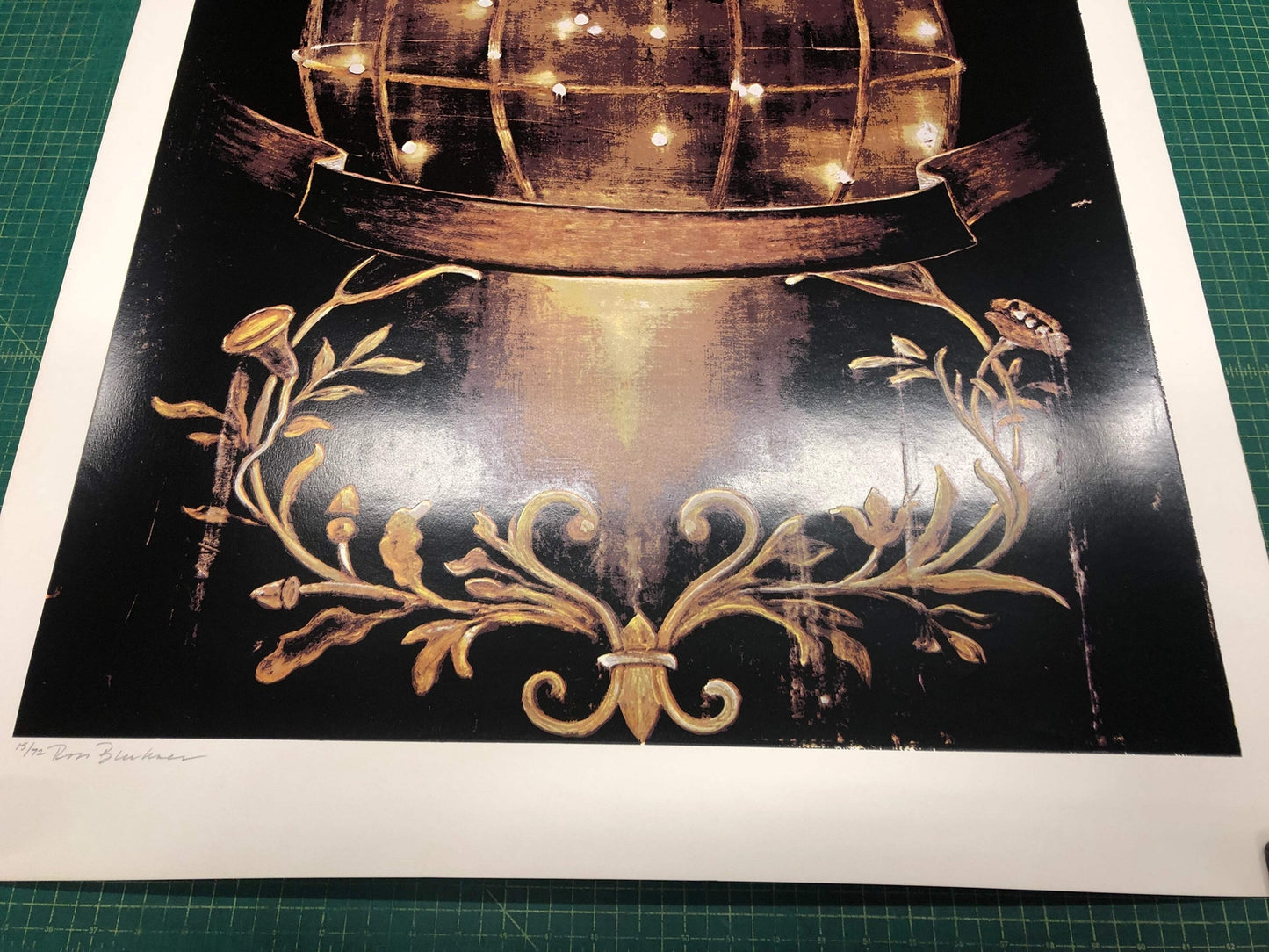 Ross Bleckner Sphere And Moulding Signed "