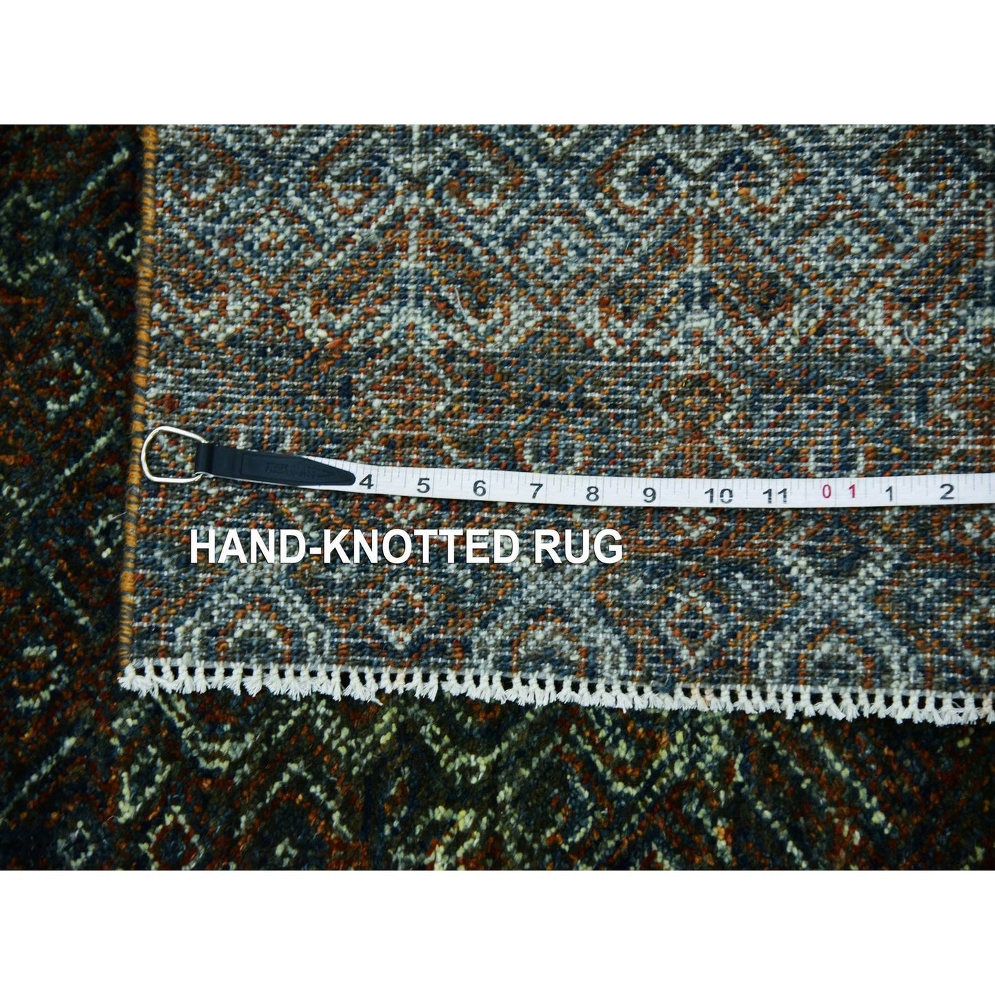 2'6"X12' Brown Hand Knotted Kohinoor Herrita Design 100% Wool Runner Rug